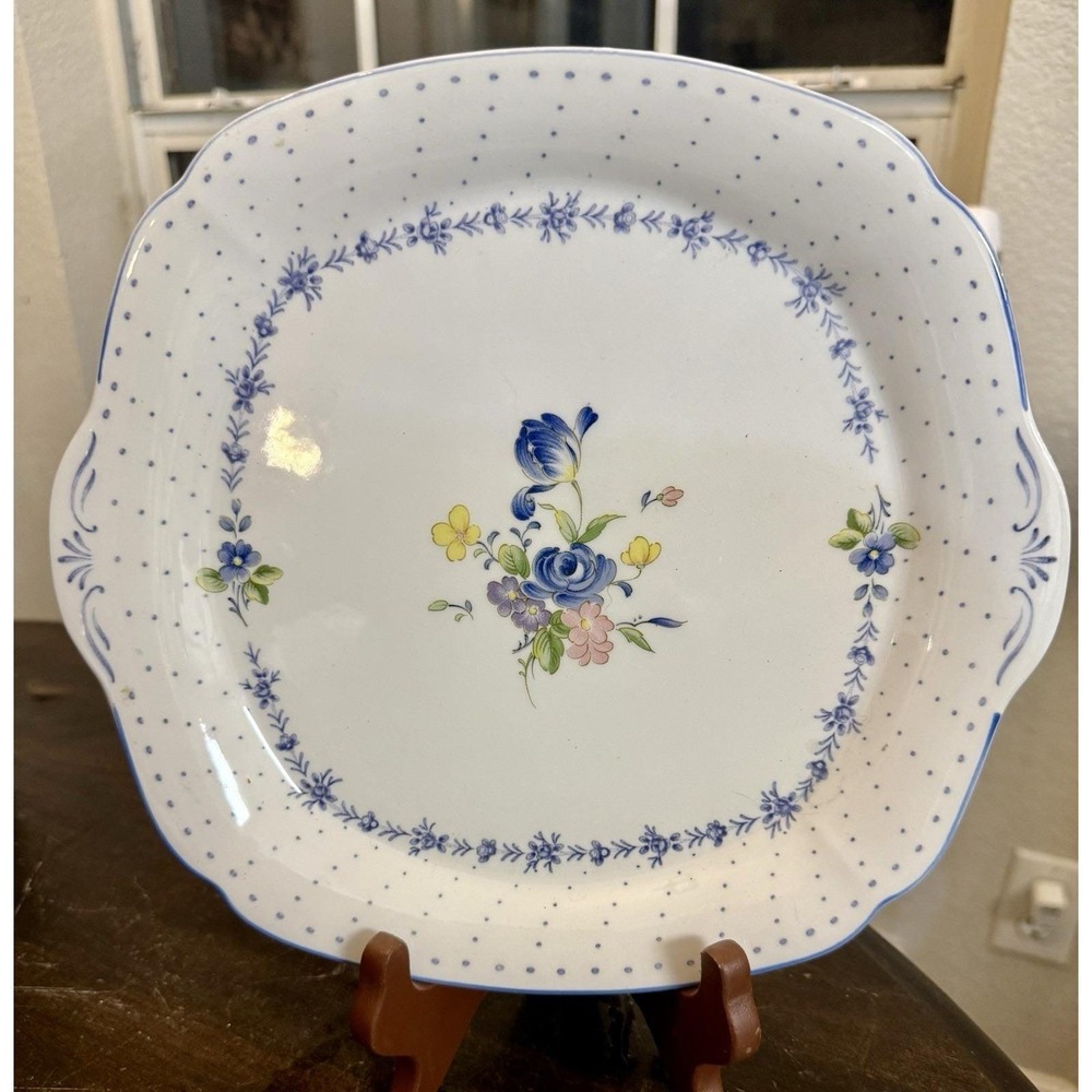 Nikko Blue Peony Handled Serving Bowl 11‎ 1/8"